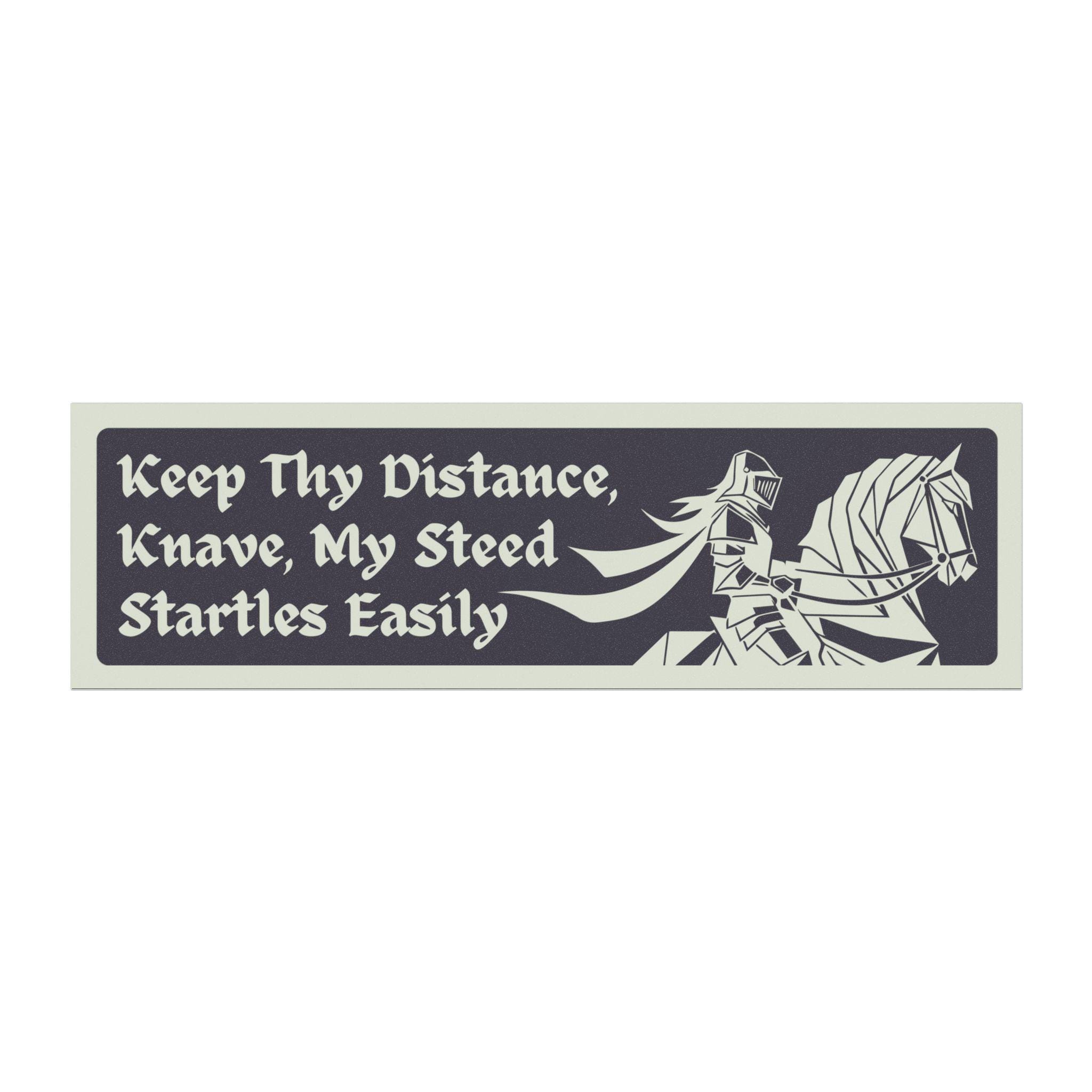 Funny Medieval Bumper Sticker, Anti Tailgating Knight Car Magnet, Ren ...