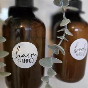 Etiketten, Aufkleber für Vorratsbehälter, Beschriftung individuell und personalisiert, Duschgel, Shampoo, Conditioner, Gewürze