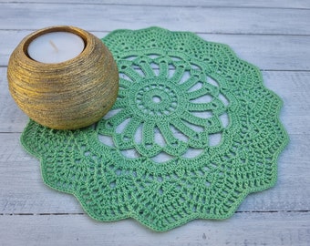 Crochet Doily, Crocheted Placemats, Handmade Crochet, Home Decor, Table Linen, Dining Table Mat