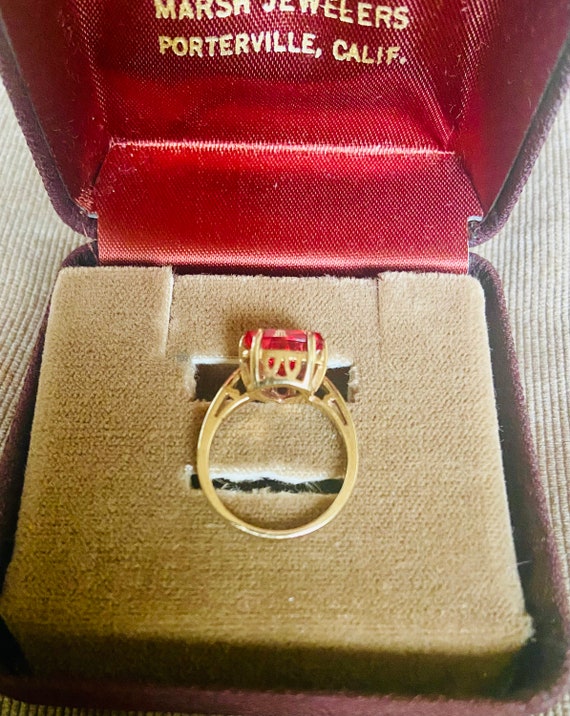 Vintage 10k Pink Tourmaline Ring