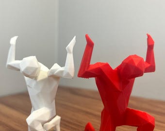 Atlas Rubik's Cube Stand: 3D Printed Mythology Decor