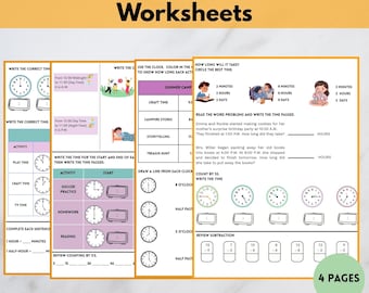Telling Time Worksheet- 2nd Grade Time Telling Worksheets - Math Worksheets for 2nd Grade - Math Worksheets for Kids - Time Telling Practice