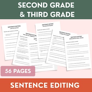 Arkusze ćwiczeń do edycji zdań, do ćwiczeń gramatycznych dla klas 2 i 3 w formacie PDF