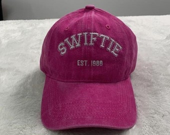 Taylor Swift Cap for Men & Women, Low Profile Hat, Fashion Hat, Clothing Gift for Swifties, Trendy Cap, Pink Swiftie Cap