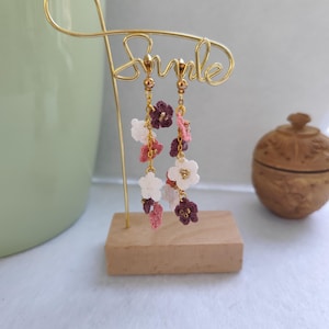 Handmade Colorful Crochet Floral Earrings | Personalized Picks for Every Outfit | Fun Gift Idea | personalized gift | summer flower earrings