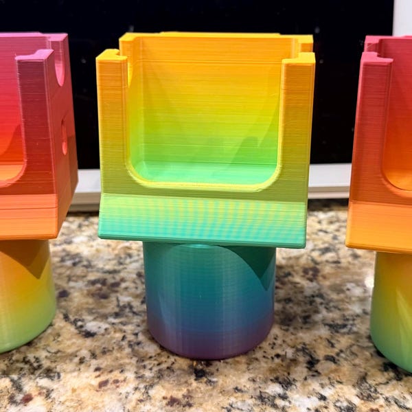 yoto holder car seat cup holder for Yoto and cards *sunset color *