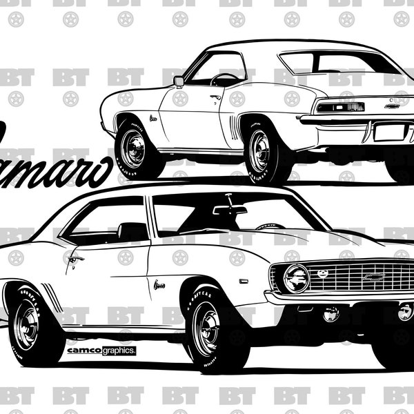 Chevrolet Camaro Vector 1967 Camaro eps, png, pdf, svg