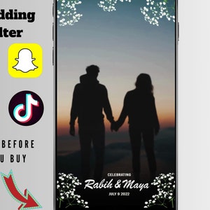 Gypsophila Wedding Filter: Custom Snapchat, TikTok, 360 Booth Overlay (Digital)