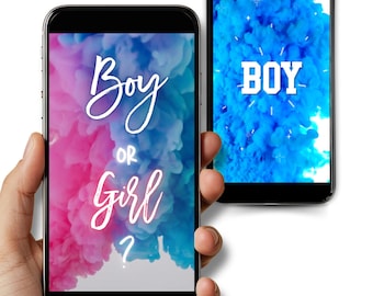 It's a Boy Video Pregnancy Announcement: Digital Gender Reveal (Instant Download)