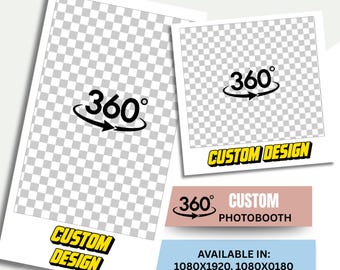 Custom Overlay for 360 Photo Booth, Personalized Layout for 360 Spinner, LumaBooth, Touchpix, Revospin, Party Template | Any theme and size
