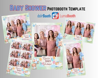 Baby Shower Photobooth Template: 360 Spinner Overlay (PNG, PSD)