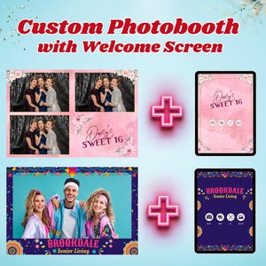 Custom Photobooth Template or 360 Overlay with Welcome page, Personalized 360 photobooth, Touchpix, Revospin, Party Boomerangs Custom 360