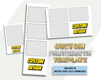 Custom PhotoBooth Template: 2x6 Strip, 4x6 & 6x4 (Digital Download, Canva) Photo Booth, PT00