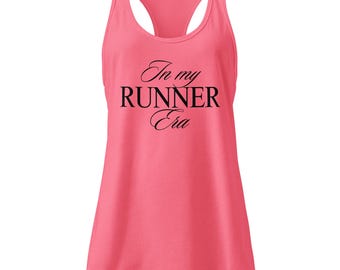 Camiseta de tirantes ajustada para mujer con espalda cruzada. En mi época de corredora, regalo para corredora, camiseta divertida para corredora, camiseta divertida para media maratón, ropa deportiva.