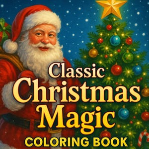 Libro da colorare di Natale / Scene di festa (schema PDF)