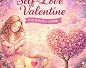 Self-Love Valentine Book | Cozy Adult Pages for Relaxation & Self Care | Digital Download