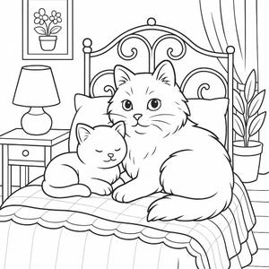 Cozy Cats Coloring Book: 27 Printable Pages for Cat Lovers (PDF Download) image 20