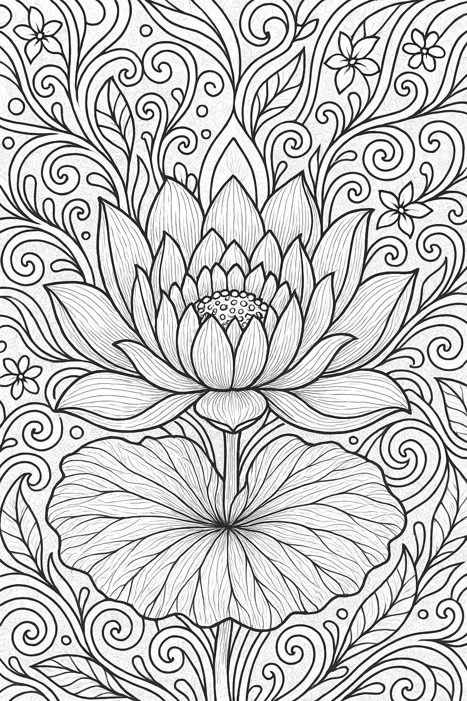 Exotic Blooms Coloring Book | 12 Printable Floral Pages | Botanical ...