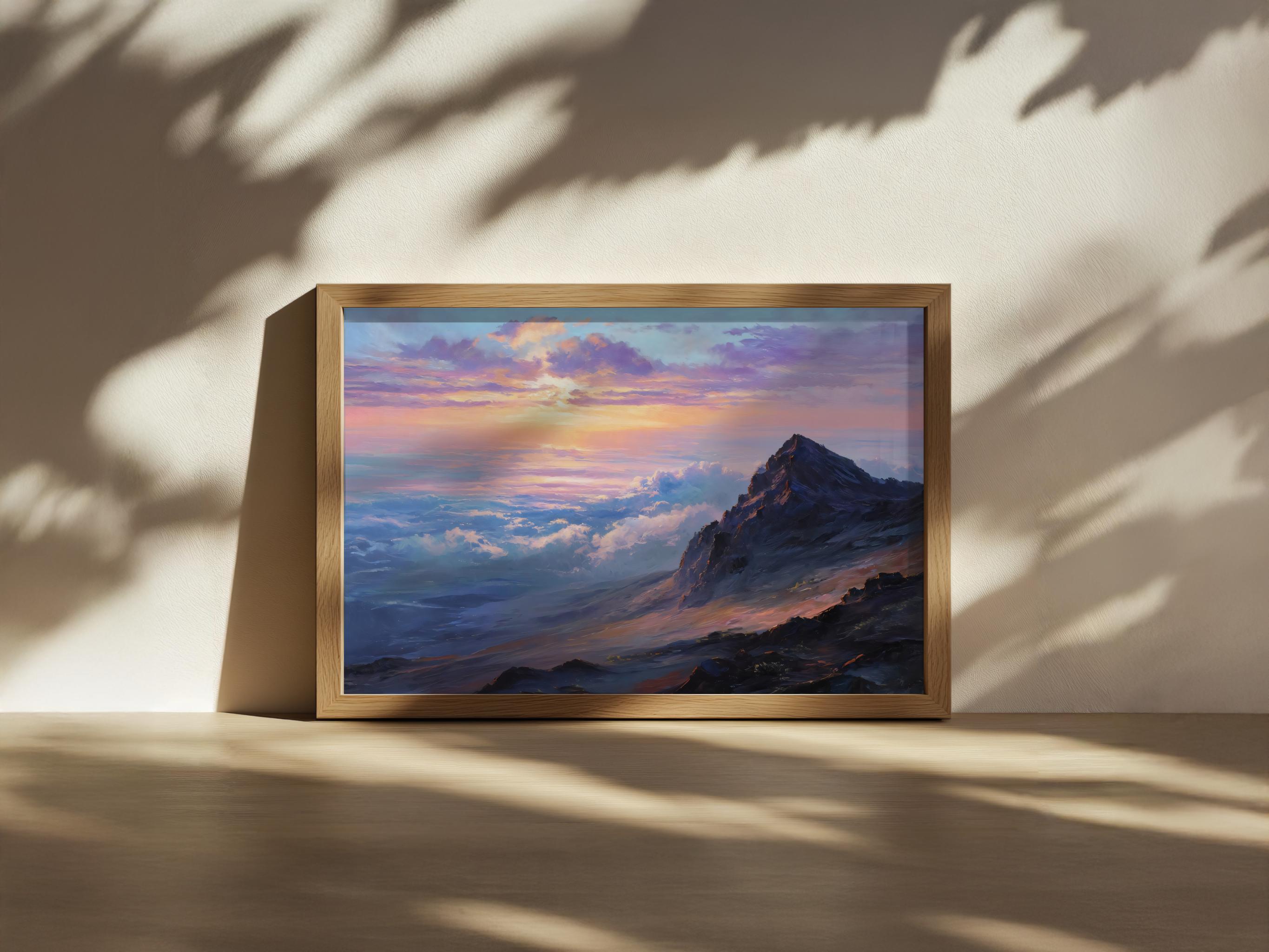 ハレアカラ国立公園の絵画、ハワイ火山の自然ウォールアート、マウイ島