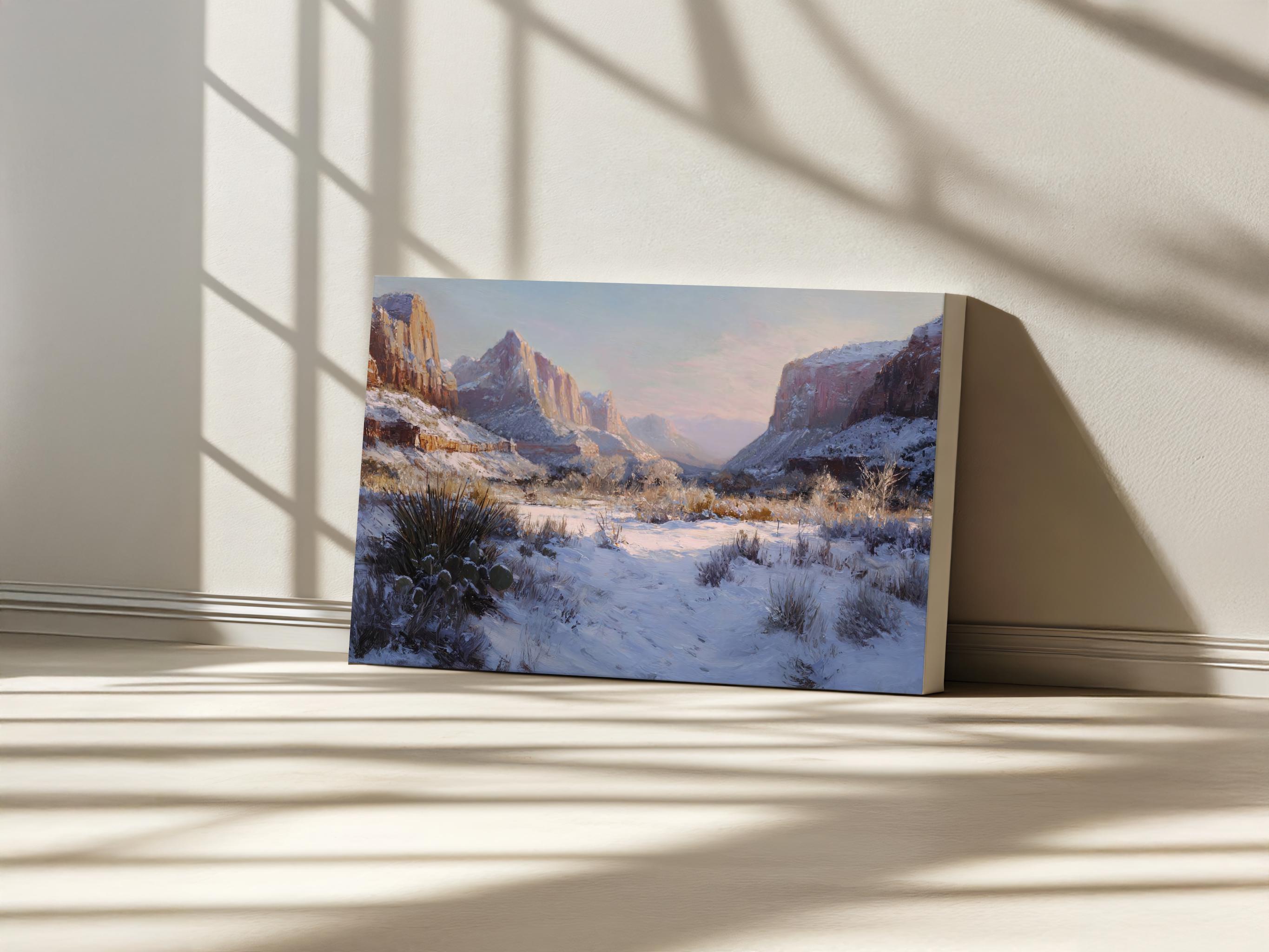 Zion National Park Canvas, Zion Valley Nature Wall Art, Utah