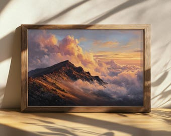 ハレアカラ国立公園の絵画、ハワイ火山の自然ウォールアート、マウイ島