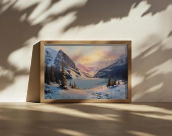 レイク・ルイーズの絵画、バンフ国立公園の壁画、カナディアン
