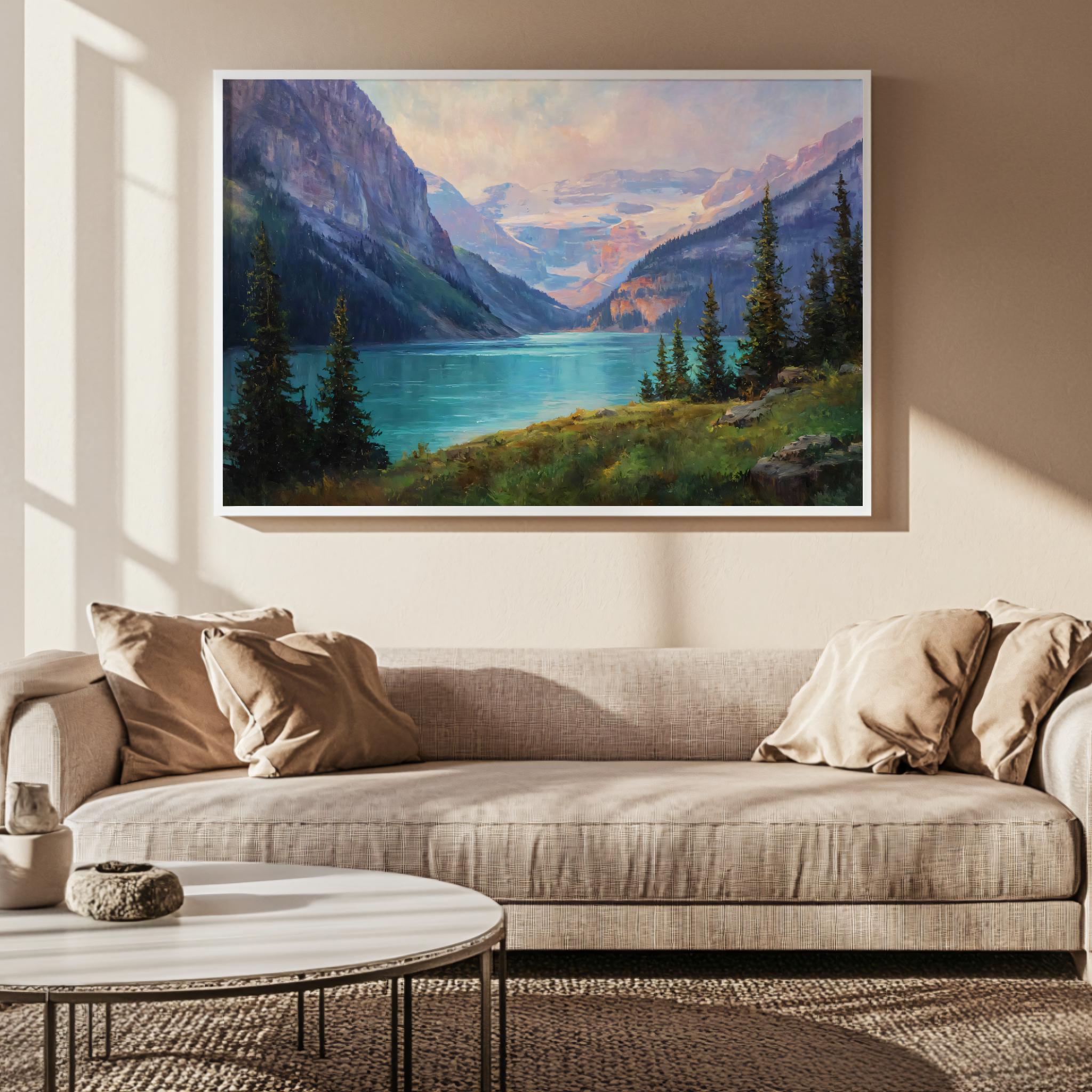 レイク・ルイーズの絵画、バンフ国立公園の壁画、カナディアン