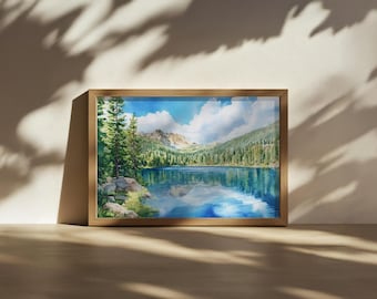 ベアレイクの絵画、ロッキーマウンテン国立公園の壁画、コロラドの夏の