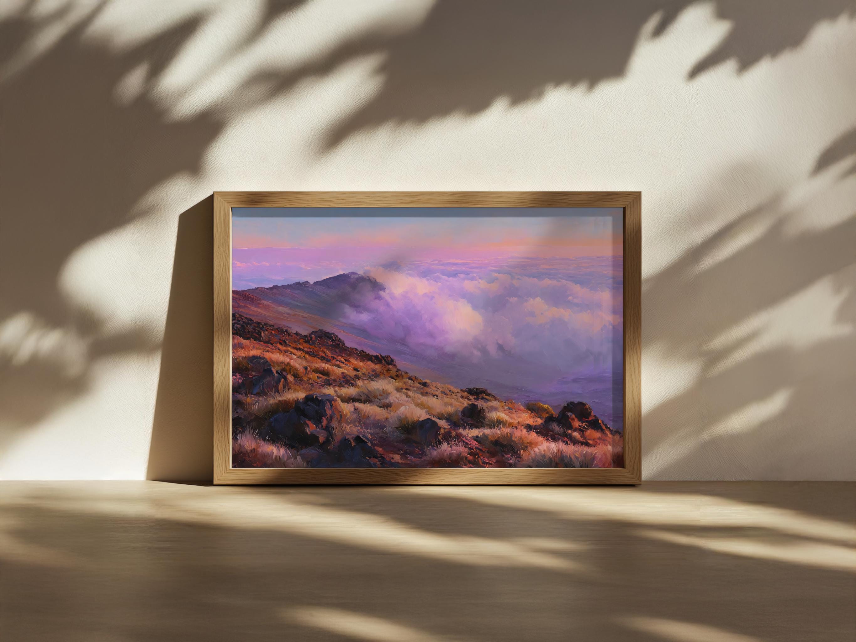 Haleakala National Park Painting, Hawaii Volcano Nature Wall Art