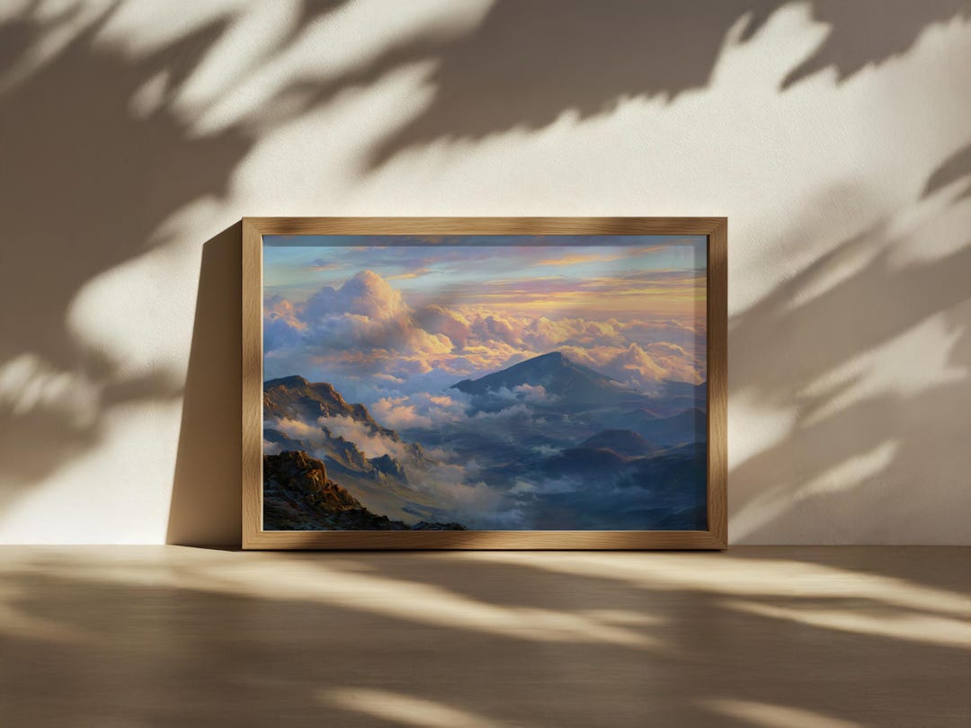 ハレアカラ国立公園の絵画、ハワイ火山の自然ウォールアート、マウイ島