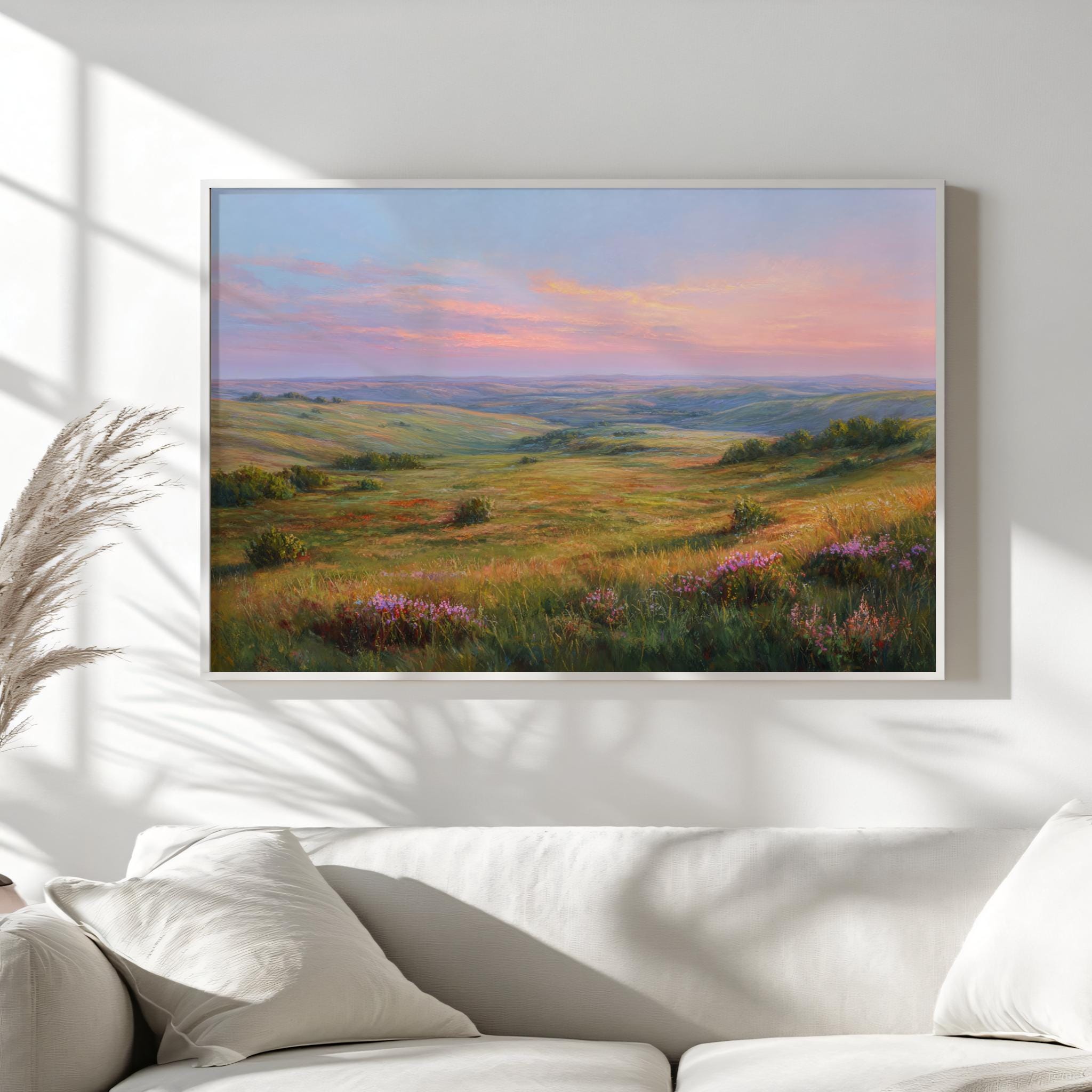 Flint Hills Sunset Painting, Tallgrass Prairie National Preserve