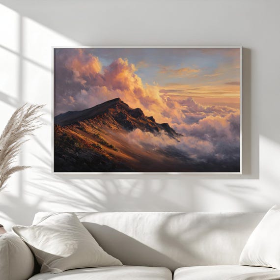 ハレアカラ国立公園の絵画、ハワイ火山の自然ウォールアート、マウイ島