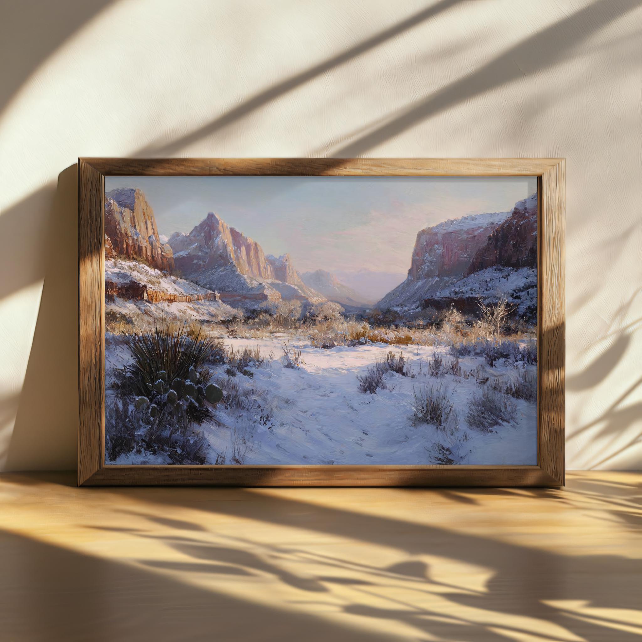 Zion National Park Canvas, Zion Valley Nature Wall Art, Utah