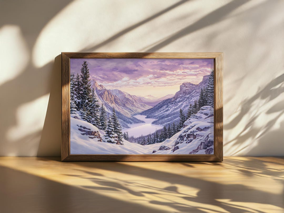 Printable Rocky Mountain National Park Painting, Dream Lake Wall Art ...