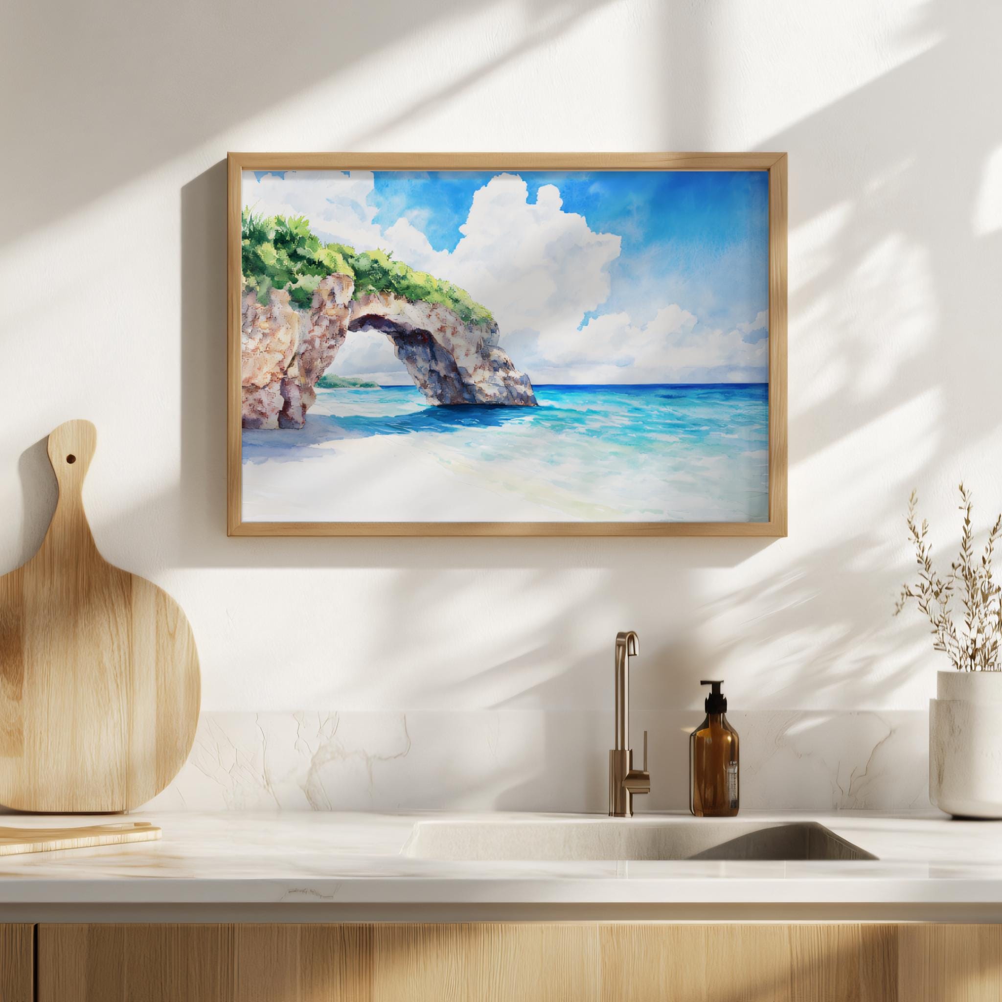 Okinawa 海 沖縄 絵画 沖縄の海 Sea of Okinawa たかはし なおこ