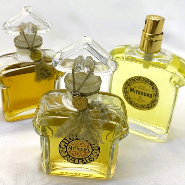 Mitsouko - Guerlain, 3 flacons de parfum factices décoratifs