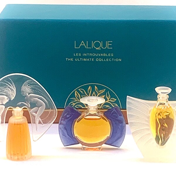 Les Introuvables, The Ultimate Collection, Ondines / Intemporel / Sylphide - Lalique, coffret de 3 flacons miniatures de parfum 4,5 mL