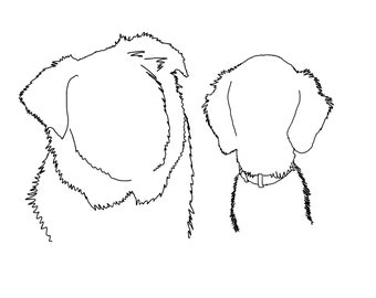 Custom pet outline graphic download (one pet)