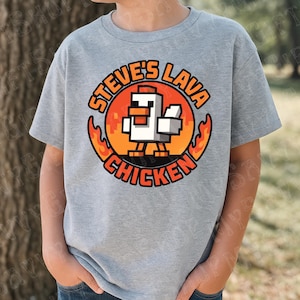 Lava Chicken Miners Meme Steve Pixel Gaming Jungen Kinderspiel Digital PNG.Lustiges Minecraft Chicken,png