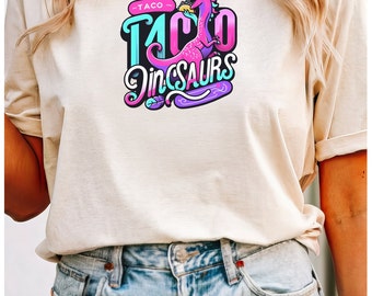 Taco dinosaure T-shirt Unisex Jersey Short Sleeve Tee