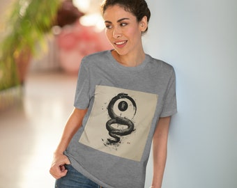 Camiseta personalizada con mordedura de serpiente de Ouroboros | Camiseta con diseño simbólico