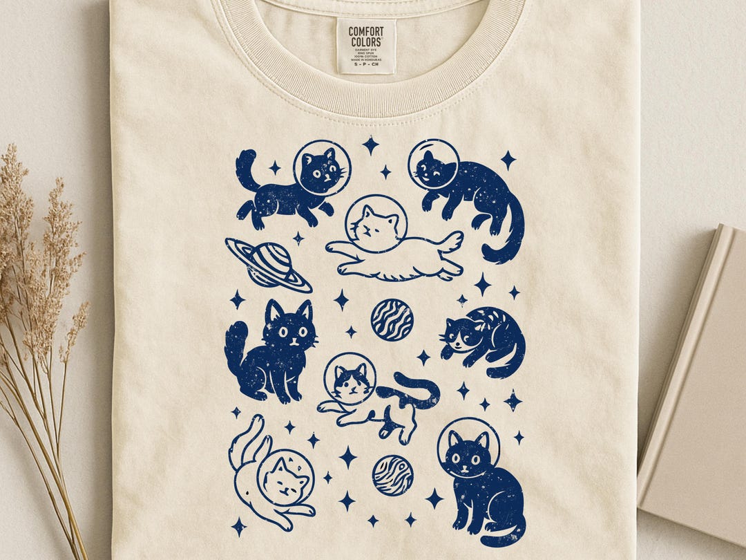 Cats in Space PNG Astronaut Cat Png Space Cat Png Retro Vintage Png ...