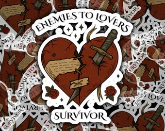 Enemies to Lovers Survivor Sticker, Gothic Romance Reader Gift