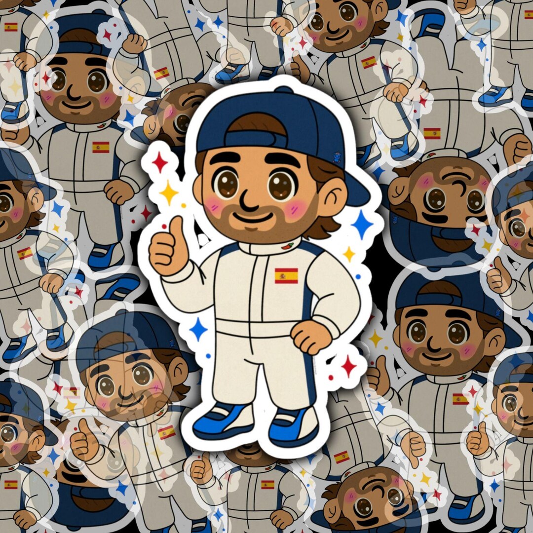 Chibi Racing Driver Chibi Kawaii Formula Racing Driver Sticker, Motorsport Sticker, Smooth ...