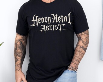 Heavy Metal Artist Shirt, Welder Shirt Funny, Metal Music Tee, Gothic Font Shirt, Welding Gift, Rock Band Style Tee, Edgy Graphic Tee