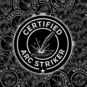 Certified Arc Striker Welder Sticker: Vinyl Decal for Helmets & Toolboxes