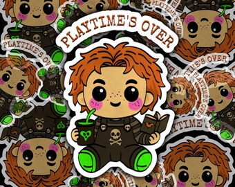 Creepy Chibi Doll Sticker, Kawaii Horror Gift