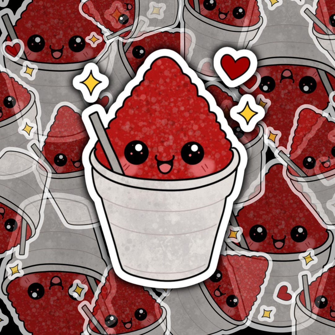 Kawaii Piragua Sticker, Puerto Rican Shaved Ice Vinyl Sticker - Etsy
