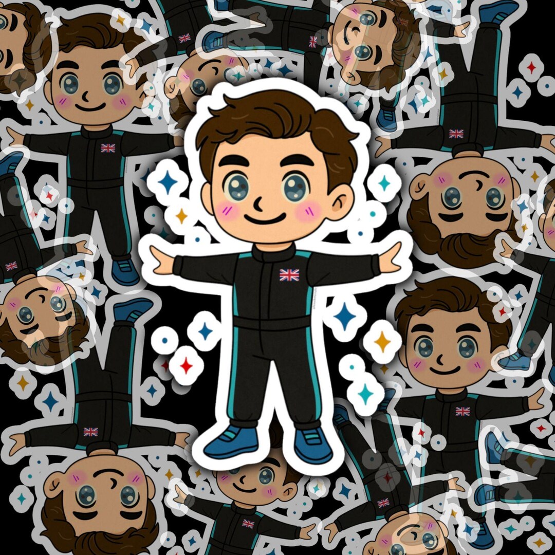 Chibi Racing Driver British Formula Racing Chibi Sticker, Cute Motorsport Driver Art ...