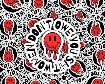 Pegatina de vinilo con cita feminista: Empoderamiento femenino